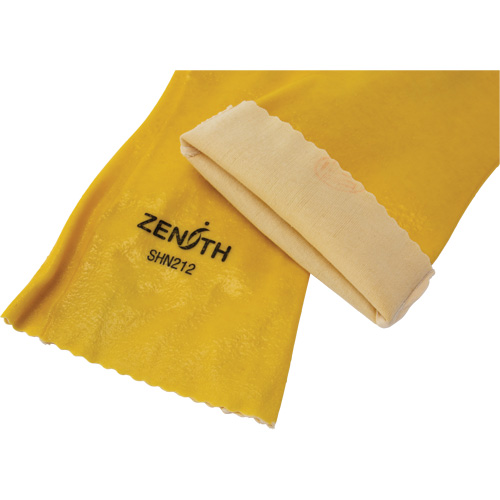 Gants &agrave; fini rugueux et r&eacute;sistants aux produits chimiques, Taille 9, 14" lo, PVC, Doublure en Interlock, 47-mil Cintas