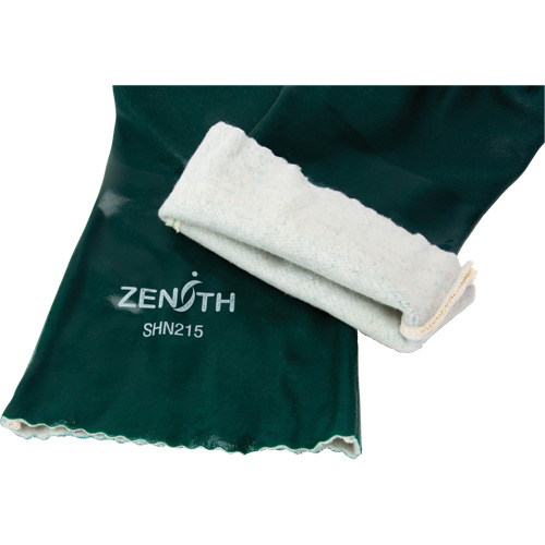 Gants verts &agrave; double enduit, 14" lo, PVC, Doublure en Jersey de coton, 70 mils Cintas