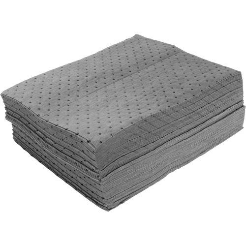 Bonded Sorbent Pads, Universal, 15" x 19", 8 gal. Absorbancy Cintas