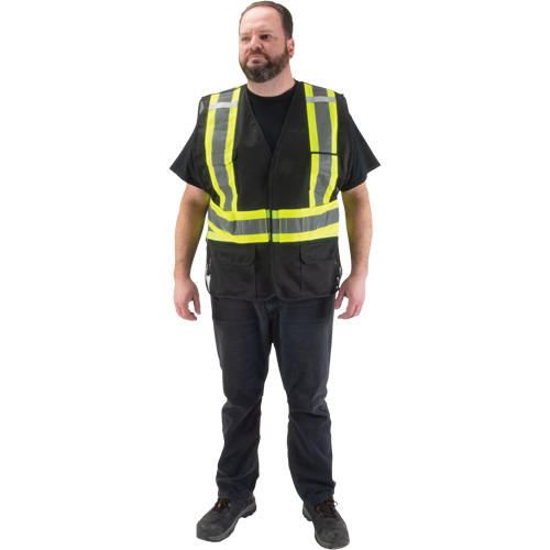 Veste d'arpenteur conforme aux normes de la CSA, Noir, Moyen, Polyester Cintas