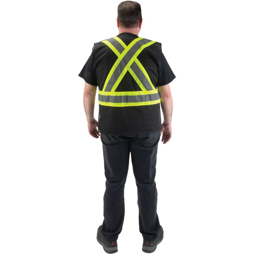 Veste d'arpenteur conforme aux normes de la CSA, Noir, Moyen, Polyester Cintas