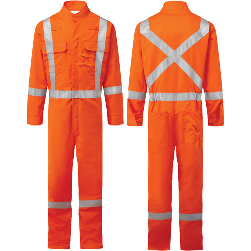 Bizflame&reg; 88/12 Iona 7 oz. FR510 FR Coverall, Size 36, Orange Cintas