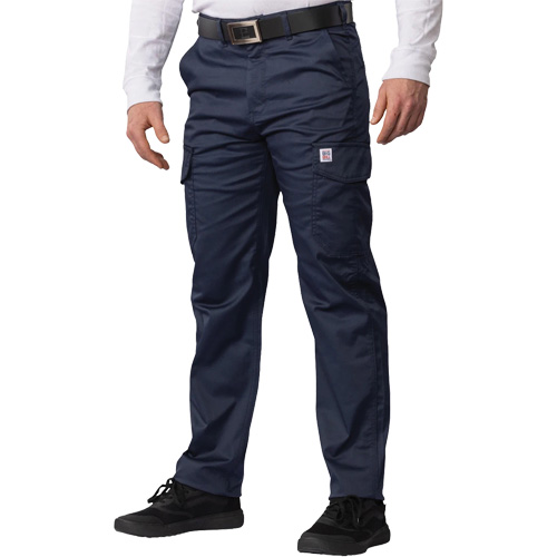 Big Flex Cargo Pants, Poly-Cotton/Spandex, Navy Blue, Size 60 Cintas