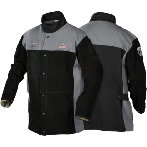 Veste de soudage FR robuste de s&eacute;rie XVI, Cuir, Moyen, Noir Cintas