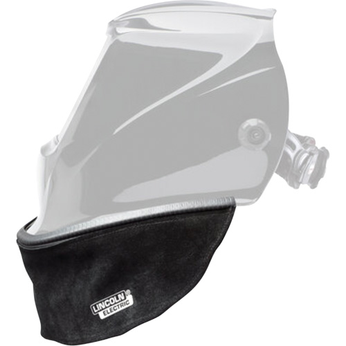 Bavette en cuir refendu pour casque avec joint &agrave; ajustement serr&eacute;, Noir Cintas
