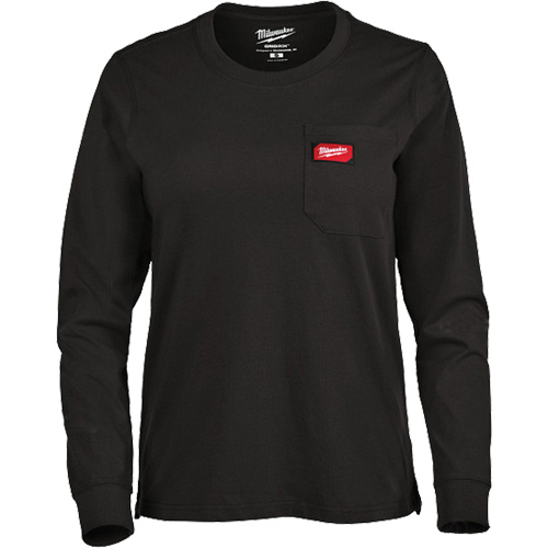 T-shirt &agrave; manches longues avec poches GRIDIRON, Femmes, T-petit, Noir Cintas