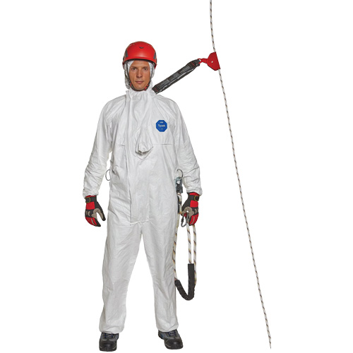 Harness-Compatible Disposable Coverall, Small, White, Tyvek&reg; 500 Cintas