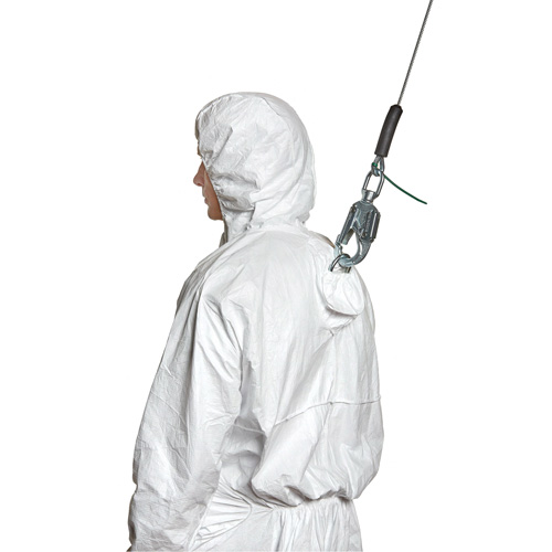 Harness-Compatible Disposable Coverall, Small, White, Tyvek&reg; 500 Cintas