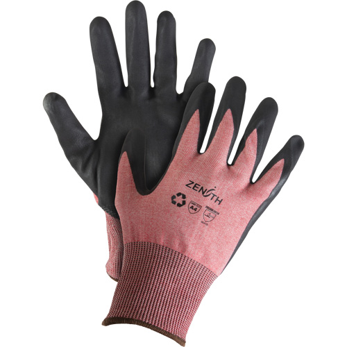 Gants &eacute;cologiques, l&eacute;gers, et r&eacute;sistants &agrave; la coupe, &agrave; haute dext&eacute;rit&eacute;, Taille 8, Calibre 18, Rev&ecirc;tement Mousse de nitrile, Enveloppe en Acier inoxydable/PEHP/rPET, ASTM ANSI niveau A4 Cintas