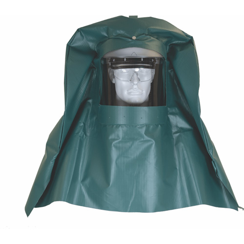 Cagoule anti-&eacute;claboussures chimiques et casquette rigide avec visi&egrave;re r&eacute;sistante aux produits chimiques Cintas