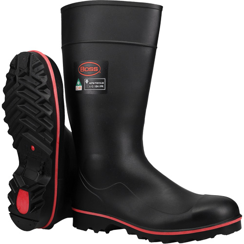 Bottes de s&eacute;curit&eacute; Boss Footwear avec r&eacute;sistance int&eacute;grale aux d&eacute;charges &eacute;lectriques, M&eacute;lange de polym&egrave;res/PVC, Embout Acier, Pointure 4 Cintas