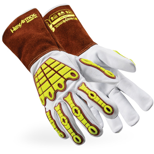 HeatArmor&reg; 5056IMP Welding Gloves, Grain Goatskin, Size Small Cintas