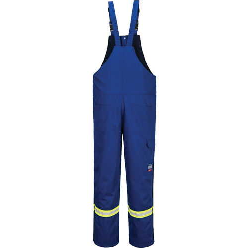 Bizflame&reg; 88/12 Insulated Bib Pants, Cotton/Nylon, Small, Blue Cintas