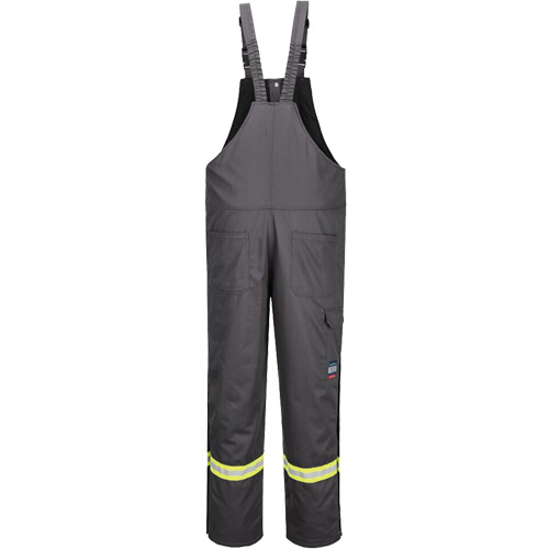 Bizflame&reg; 88/12 Insulated Bib Pants, Cotton/Nylon, Medium (Tall), Grey Cintas