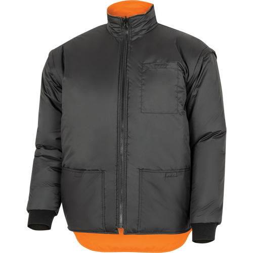 Parka de s&eacute;curit&eacute; d'hiver imperm&eacute;able 7-en-1 5056 Pioneer Yukon, Polyester, Noir/Orange haute visibilit&eacute;, T-petit Cintas