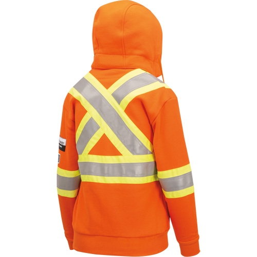 Heavyweight Safety Hoodie, Women's, X-Small, High Visibility Orange Cintas