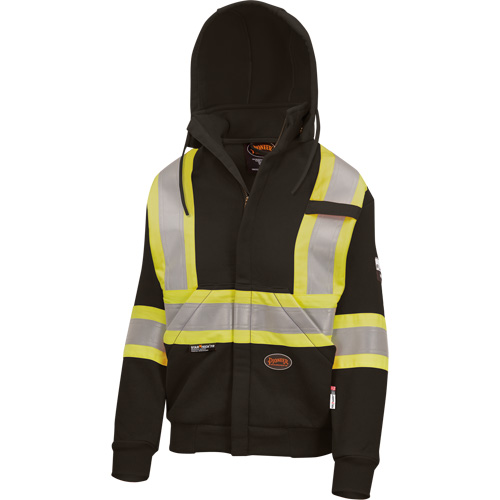 Heavyweight Safety Hoodie, Women's, X-Small, Black Cintas
