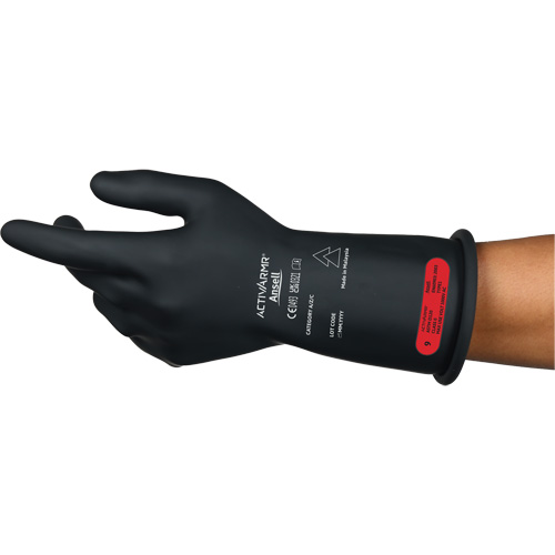 Gants &eacute;lectriques isol&eacute;s ultra l&eacute;gers ActivArmr RIG R011BUL, ASTM classe 0, Taille 7, 11" lo Cintas