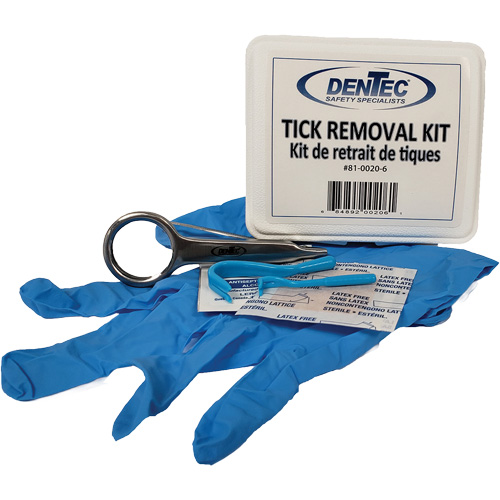 Trousse d'&eacute;limination des tiques, Boîte en plastique Cintas