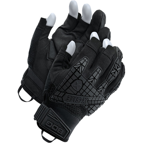 X-Site&reg; Impact Trigger Finger Gloves, Suede Palm, Size X-Small Cintas