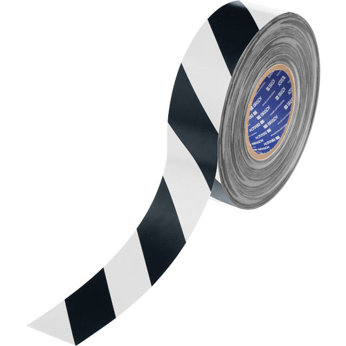 ToughStripe&reg; Max Floor Marking Tape, 2" x 100', Polyester, Black and White Cintas