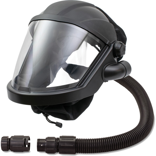 MAXSHIELD&reg; Supplied Air Respirator Shield & Flip-Front Welding with ADF & Flow Adapter, Universal, Facepiece Cintas
