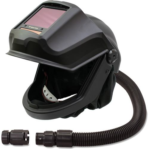 Masque respiratoire &agrave; adduction d'air et casque de soudage &agrave; visi&egrave;re relevable avec filtre ADF et valve anti-refoulement DEFENDER, Universel, Pi&egrave;ce faciale Cintas