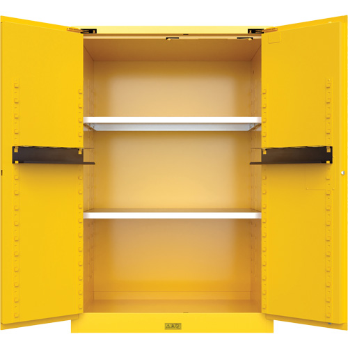 Utili-Guard+ Flammable Safety Cabinet, 90 Gal., 2 Door, 43" W x 65" H x 37" D Cintas