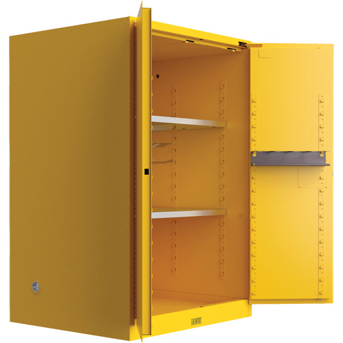Utili-Guard+ Flammable Safety Cabinet, 90 Gal., 2 Door, 43" W x 65" H x 37" D Cintas