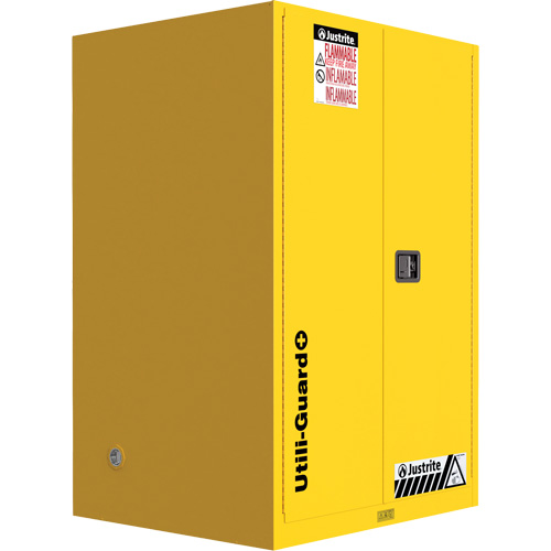 Utili-Guard+ Flammable Safety Cabinet, 90 Gal., 2 Door, 43" W x 65" H x 37" D Cintas