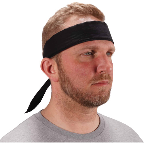 Bandeau de refroidissement Chill-Its 6702 avec polym&egrave;res int&eacute;gr&eacute;s et fermeture &agrave; nouer, Noir Cintas