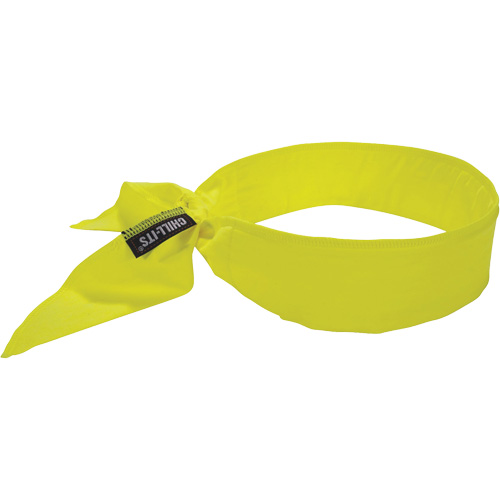 Bandeau de refroidissement Chill-Its 6702 avec polym&egrave;res int&eacute;gr&eacute;s et fermeture &agrave; nouer, Jaune lime haute visibilit&eacute; Cintas