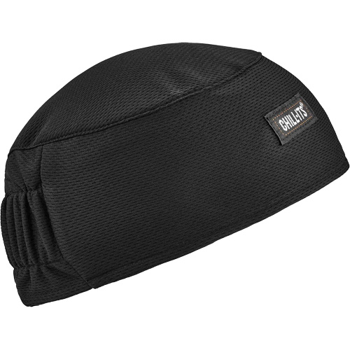 Chill-Its 6630 High-Performance Skull Cap with Terry Cloth Sweatband, Black Cintas
