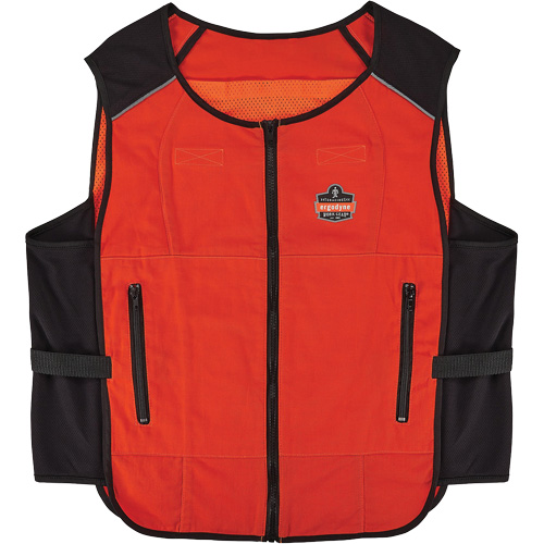 Veste de refroidissement &agrave; changement de phase l&eacute;g&egrave;re avec sachets de recharge Chill-Its 6260, 2T-grand/3T-grand, Orange Cintas