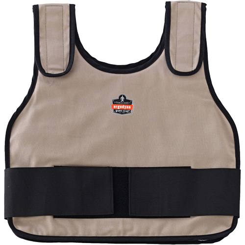 Chill-Its 6230 Standard Phase Change Cooling Vest with Rechargeable Packs, Small/Medium, Khaki Cintas