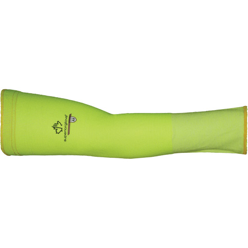 Max Cut Resistant Sleeves - Small, TenActiv, 12", ASTM ANSI Level A9, High Visibility Lime Cintas