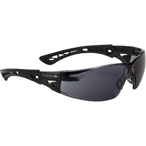 Lunettes de s&eacute;curit&eacute; Rush + BSSI, Lentille Gris/Fum&eacute;e, Antibu&eacute;e/Anti-&eacute;gratignures, ANSI Z87+ Cintas