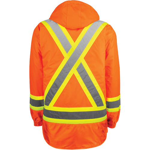 Manteau haute visibilit&eacute; 7-en-1, Polyester, Orange haute visibilit&eacute;, 5T-Grand Cintas