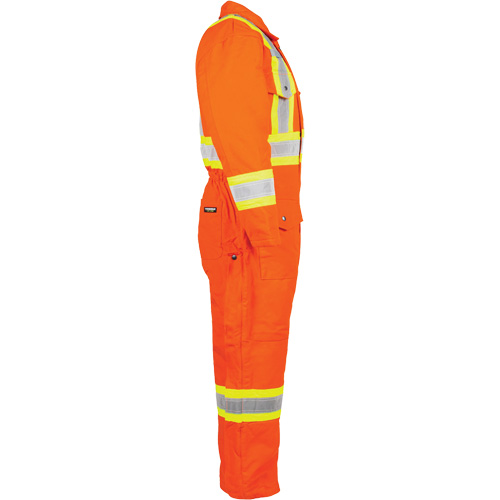 Salopette en canevas doubl&eacute;e haute visibilit&eacute;, 2T-Grand, Orange haute visibilit&eacute; Cintas