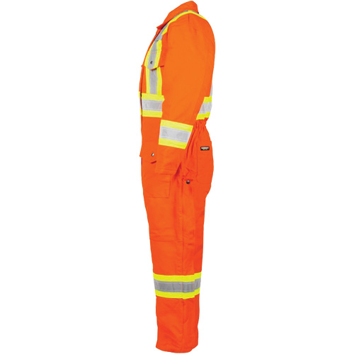Salopette en canevas doubl&eacute;e haute visibilit&eacute;, 2T-Grand, Orange haute visibilit&eacute; Cintas