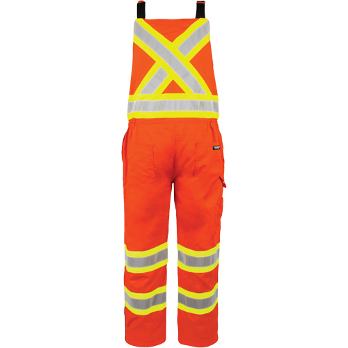 High-Visibility Unlined Overalls, Large, High Visibility Orange Cintas