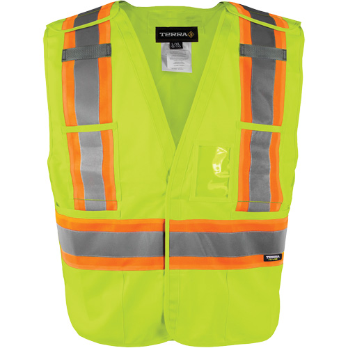 High-Visibility 5-Point Tear Away Vest, High Visibility Orange, Medium/Small, Polyester Cintas
