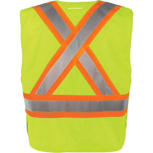 High-Visibility 5-Point Tear Away Vest, High Visibility Orange, Medium/Small, Polyester Cintas