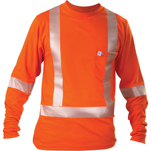 Long-Sleeved T-Shirt, X-Large, Orange Cintas