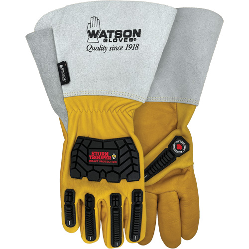 Gants r&eacute;sistants &agrave; leau Storm Trooper, T-Grand, Paume en Cuir de vache, Poignet Manchette Cintas