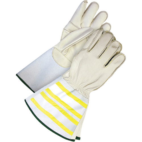 Gants utilitaires haute visibilit&eacute; avec manchette de 6,25", T-Grand, Paume en Cuir fleur de vache Cintas