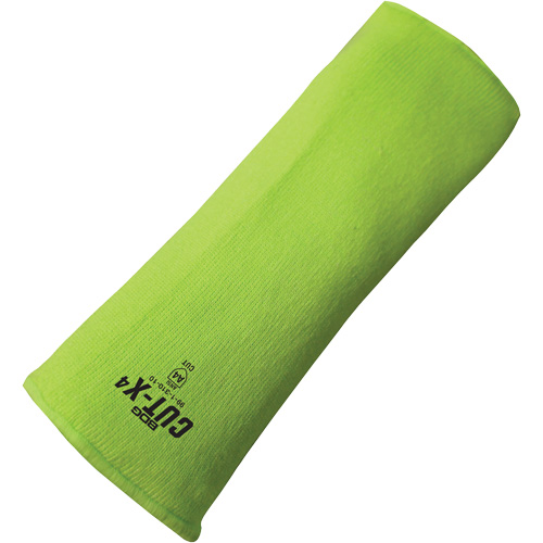 Manchette r&eacute;sistante &agrave; la coupe Cut-X, Fibre de verre/Poly&eacute;thyl&egrave;ne, 12", ASTM ANSI niveau A4, Lime haute visibilit&eacute; Cintas