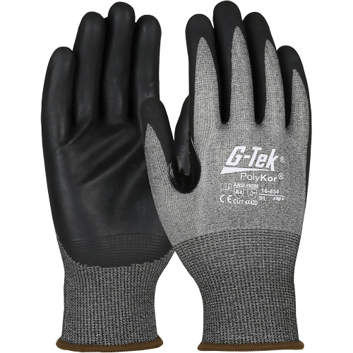G-Tek&reg; Cut-Resistant Gloves with Touchscreen Capability, Size X-Large, 18 Gauge, Foam Nitrile Coated, PolyKor&reg; Shell, ASTM ANSI Level A4/EN 388 Level D Cintas