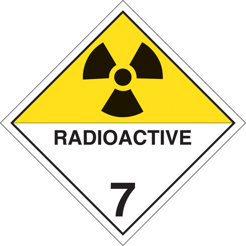 Plaque-&eacute;tiquette TMD mati&egrave;res radioactives, Aluminium Cintas