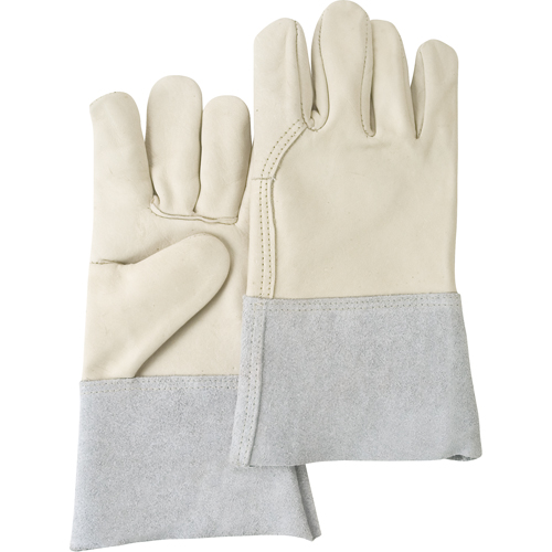 Standard-Duty Work Gloves, Large, Grain Cowhide Palm Cintas